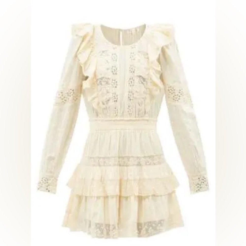 NWOT LoveShackFancy Cream Lace Dress